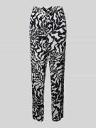 Stoffen broek van viscose met all-over motief