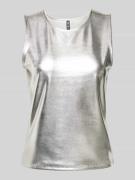 Top met bandjes in metallic look, model 'SOFFI'