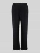 Relaxed fit stoffen broek met structuurmotief