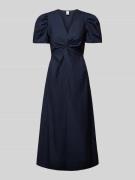 Midi-jurk met V-hals, model 'STRAY'
