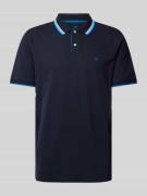 Regular fit poloshirt met contraststrepen