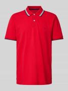 Regular fit poloshirt met contraststrepen