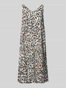 Knielange jurk met plissévouwen