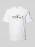 T-shirt met labelprint, model 'CYRUS'