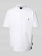 Slim fit poloshirt met labelpatch, model 'Parris'