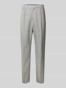 Pantalon van viscose met glencheck-motief, model 'Peter'