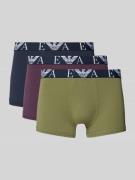 Boxershort met elastische band met label in een set van 3 stuks