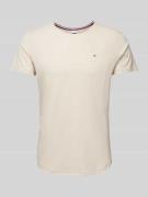 Slim fit T-shirt met ronde hals