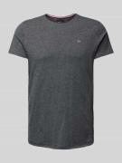 Slim fit T-shirt met logostitching