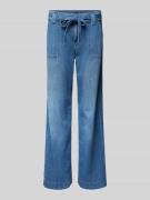 Straight leg jeans met strikceintuur, model 'Sienna'