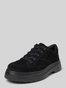 Sneakers van leer met labeldetails, model 'Urian'