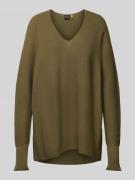 Gebreide pullover met V-hals, model 'Feronessa'