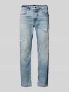 Slim fit jeans met labeldetail, model 'Troy'