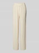 Stoffen broek met plissévouwen, model 'ELLIE'