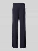 Flared cut stoffen broek met elastische band, model 'CHIARA'