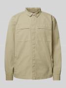 Regular fit overshirt met platte kraag, model 'CASTLEBAY'