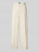 Wide leg stoffen broek met persplooien, model 'VERDUN'