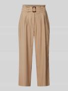 Straight leg pantalon met bandplooien