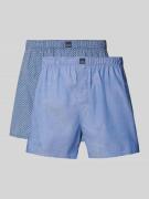 Boxershort met elastische band in een set van 2 stuks