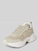 Leren sneakers met plateauzool, model 'CHUNKY RUNNER VENTILE'