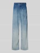 Wide leg jeans met bandplooien, model 'MR 1.0'