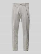 Tapered fit broek met bandplooien, model 'CHASY'