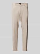 Tapered fit stoffen broek met ceintuurlussen, model 'CIBODO'