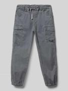 Regular fit cargobroek met labeldetail, model 'BEN'