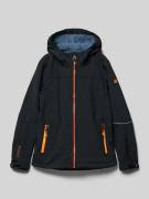 Softshell-jack met labeldetail