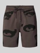 Sweatshorts met motiefprint