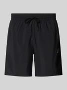 Regular fit sweatshorts met labelstitching