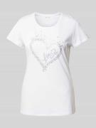 T-shirt met strass-steentjes