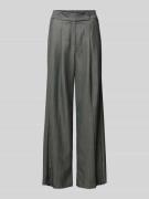 Wide leg stoffen broek met bandplooien