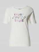 T-shirt met statementprint, model 'Enjoy'