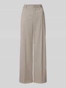 Wide leg stoffen broek met persplooien