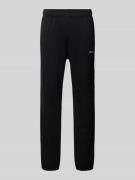 Regular fit sweatpants met labelstitching, model 'ELASTIC CUFF'