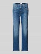 Straight leg jeans met paspelzakken, model 'PEARLIE'