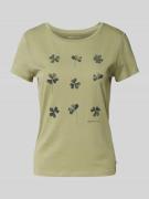 T-shirt met motief- en labelprint