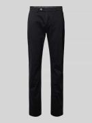 Slim fit stoffen broek met achterzakken