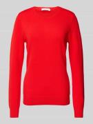 Regular fit gebreide pullover met ribboorden