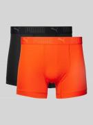 Boxershort met elastische band met label in een set van 2 stuks