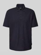 Regular fit poloshirt met structuurmotief