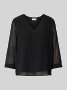 Regular fit blouse met lange mouwen en plooien