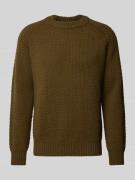 Gebreide pullover met ribboorden, model 'Armstrong'