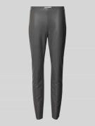 Skinny fit broek in leerlook