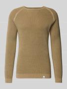 Gebreide pullover met ribboorden