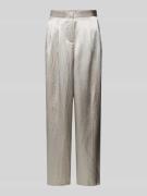 Wide leg stoffen broek in metallic, model 'SELENE'