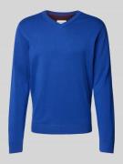 Regular fit gebreide pullover met V-hals