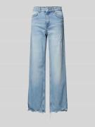 Wide leg jeans met franjes, model 'JUICY'