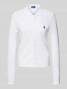 Slim fit poloshirt met labelstitching